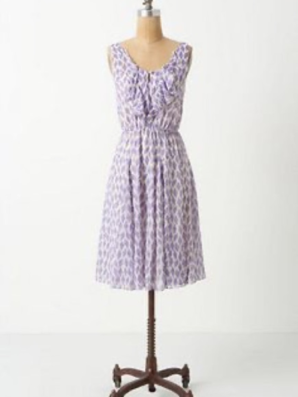 Anthropologie MEADOW RUE 
Ruffle Dress HANKY WEIGHT PERIWINKLE